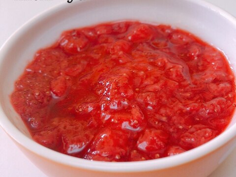 砂糖不使用 レンジで簡単 はちみつ入りいちごジャム